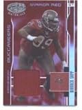 2003 Leaf Certified Materials Mirror Red #122 Warren Sapp - Tampa Bay Buccaneers (Piece of Authentic Game Worn Jersey - Serial #d to 150)(Football Cards)