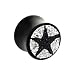 9/16" Austrian Crystal Black Star Saddle Plug