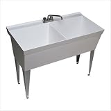Swanstone MF-2W Veritek Double Bowl Laundry Sink