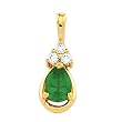 14K Yellow Gold Tsavorite and Diamond Pendant