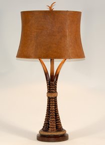 Stylecraft Masculine Three Horn Table Lamp