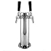 Dual Tap Stainless Draft Beer Tower w/ Perlick 525ss Faucets