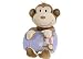 Idea Nouva Monkey & Plush Blanket K PURPLE