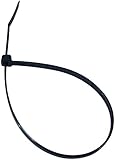 Cambridge 1000pcs- 11" 50 Lbs Tensile Strength, Standard Duty Nylon Cable Ties, UV Black