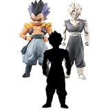 Dragon Ball Z Ultimate Figure Series 7 - 2" Color Gotenks and 2" Black and White Super Saiyan Vegeto plus Mystery Figure ~ Jakks