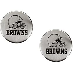 Stainless Steel Cleveland Browns Logo Stud Earrings