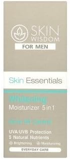 Skin Wisdom for Men - Skin Essentials Whitening Moisturizer 5 in 1 Acne Oil Control 50 Ml, 1.75 Oz