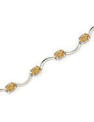 14kt Yellow Gold Oval Citrine Bracelet.