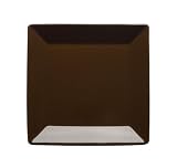 Waechtersbach Large Rimmed Square Plate, Set of 2, Chocolate