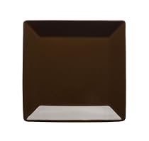 Waechtersbach Large Rimmed Square Plate, Set of 2, Chocolate