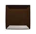 Waechtersbach Large Rimmed Square Plate, Set of 2, Chocolate