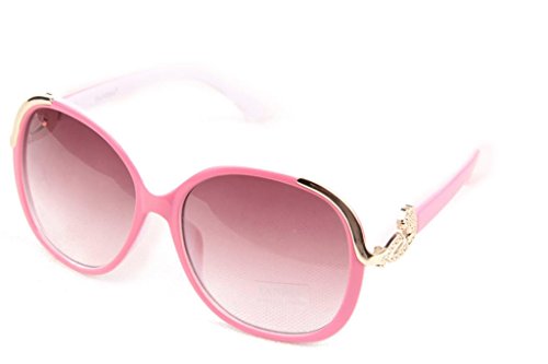 Fandia Designer Inspired Round Oversized Sunglasses Pink Frame