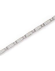 14kt Yellow Gold Bar and Diamond Bracelet 0.10ct TW