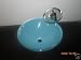 SINK GLASS BLUE & FAUCET WATERFALL