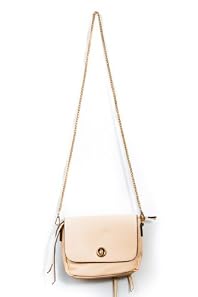 Outlined Shoulder Bag in Peach