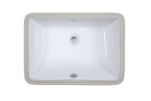 Xylem CUM183RWT Undermount Rectangular Vitreous China Sink, White, 18-Inch