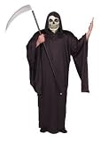 Mens Plus Size Grim Reaper Halloween Costume Ghoul Robe