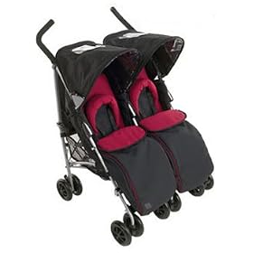2005 Maclaren Twin Traveller Pattern: Carbon/Crimson