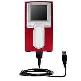Classic Straight USB Cable for the iRiver H10 6GB with Power Hot Sync and Charge capabilities - Gomadic Brand w/ TipExchange Technology