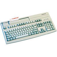 Cherry G81-8000 LPBDE-0 Tastatur PS/2 105 Tasten MS W95 D + Barcode Decoder Hellgrau