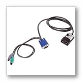 IBM Long KVM Conversion Option - Keyboard / video / mouse (KVM) adapter - 6 pin PS/2, HD-15 (M) - RJ-45 (F) - 5 ft