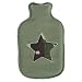 Kitchen & Housewares : Hot Water Bottle Cover and Bottle - Green Camo star felt