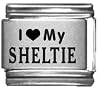Low price Clearly Charming I Heart my Sheltie Laser Etched Italian Charm