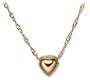 18k Yellow Gold Heart Singapore Necklace, 17"