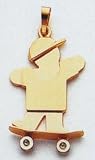 Boy Skate Boarding Charm - XK808