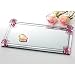 Kitchen & Housewares : 9X14 OPEN PINK ROSE MIRROR TRAY