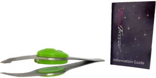 Tweezers Stainless Steel G4 Waterproof LED Lighted Precision Tweezers Basic Green + Replacement Light Battery in Tube Case