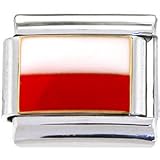 POLISH FLAG Italian Charm