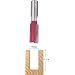 Freud 12-135 19/32-Inch Diameter by 1-1/4-Inch Double Flute Straight Router Bit with 1/2-Inch Shank