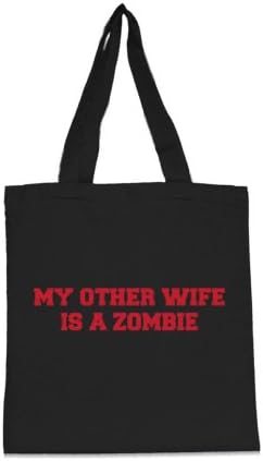 Zombie Underground My Other Wife Is A Zombie Canvas Tote Bag (Black)