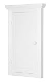 Racor HB104 Nooks Four Shelf Cabinet with Door, White
