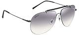 GUCCI 1852, GG 1852/S 006 QP BLACK FRAME GREY GRADIENT SILVER MIRROR LENS AVIATOR SUNGLASSES