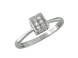 Forin - size 9.50 14K White Gold Square Style Ring - B0002HGCMQ