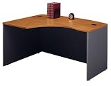 Series C Natural Cherry Left L Bow Desk By Bush Furniture Office Product