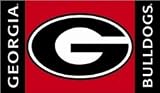 Georgia Bulldogs Car Flag w Wall Brackett