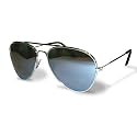 UB Silver Frame & Mirrored Lens Aviator Sunglasses