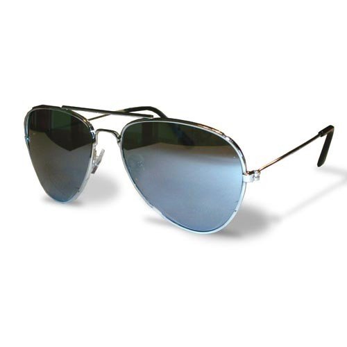 UB Silver Frame & Mirrored Lens Aviator Sunglasses