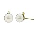 8-9mm White South Sea Pearl and Diamond Stud title=