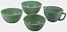 Anchor Hocking 4-Piece Jadeite Mixing Bowl and Batter Set