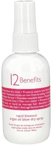 12 Benefits - Rapid Blowout Argan Oil Blow Dry Spray - 3 oz. CLEARANCE PRICED by 12 Benefits