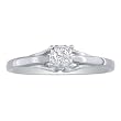 10K White Gold Diamond Solitiare Promise Ring (.05ct) (Available sizes 4-10)