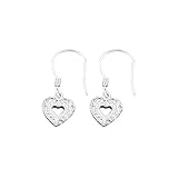 Sterling Silver Filigree Heart Earrings