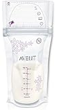 Philips AVENT Breast Milk Storage Bags, Clear, 6 Ounce, 50 Pack