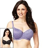 2 Pack All-Over Lace T-Shirt Balcony DD-G Bras