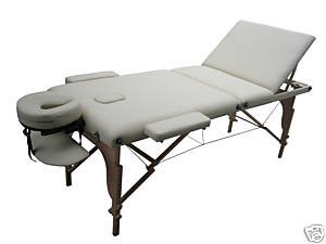 77 L 3 Pad Cream PU Reiki Portable Massage Table