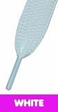 Super Fat Coloured Skate Shoelaces - WHITE 20mm x 120cm